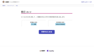 京都市公式の死亡ガイドページの入口イメージ画像