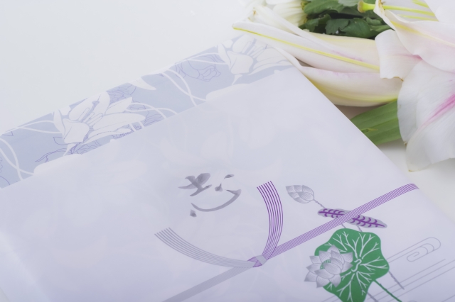 放送された、香典への返礼品の画像